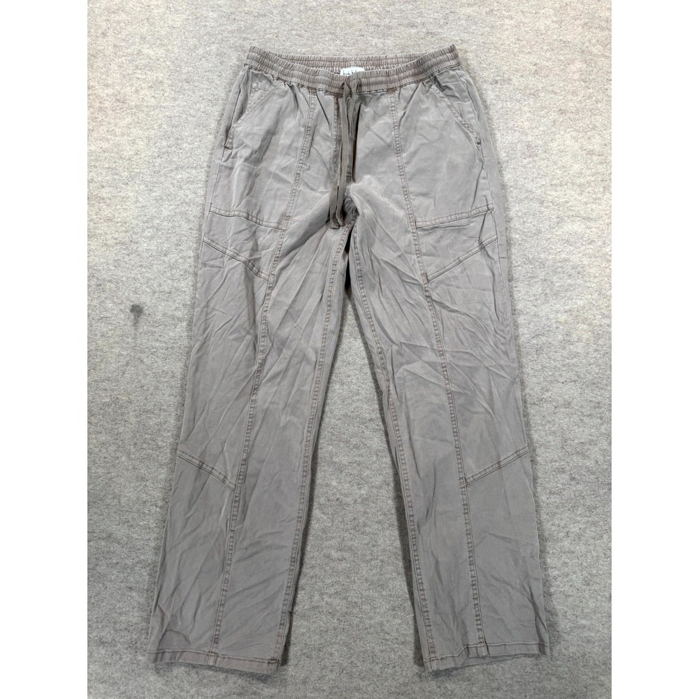 Nicole Miller New York Track Pants Womens Small Gray Straight Leg Drawstring